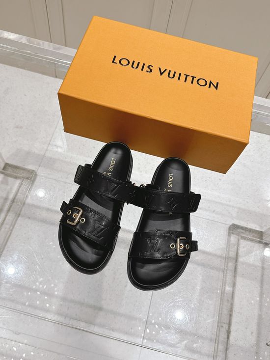 Louis Vuitton Vintage Pattern Casual Beach Slide Sandals