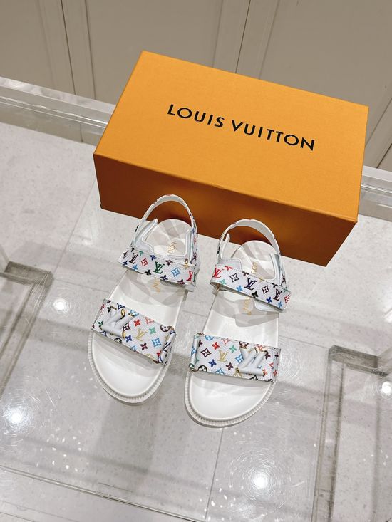 Louis Vuitton Classic Pattern Non-slip Comfortable Casual Beach Slippers