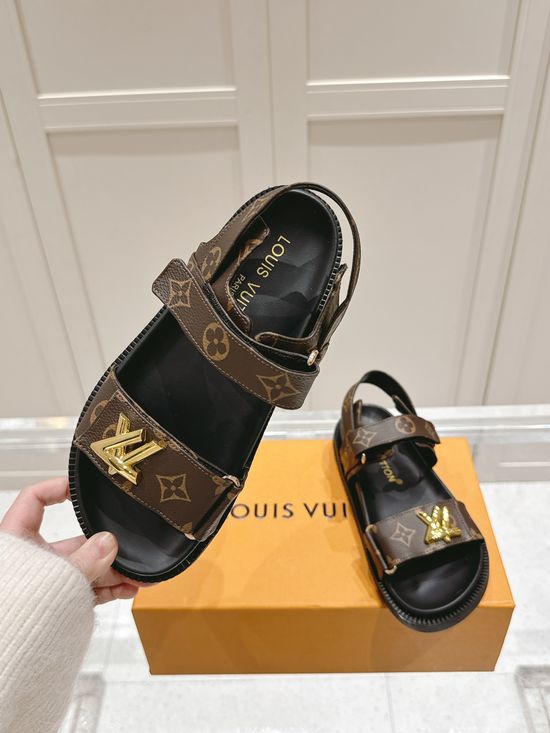 Louis Vuitton Classic Pattern Non-slip Comfortable Casual Beach Slippers