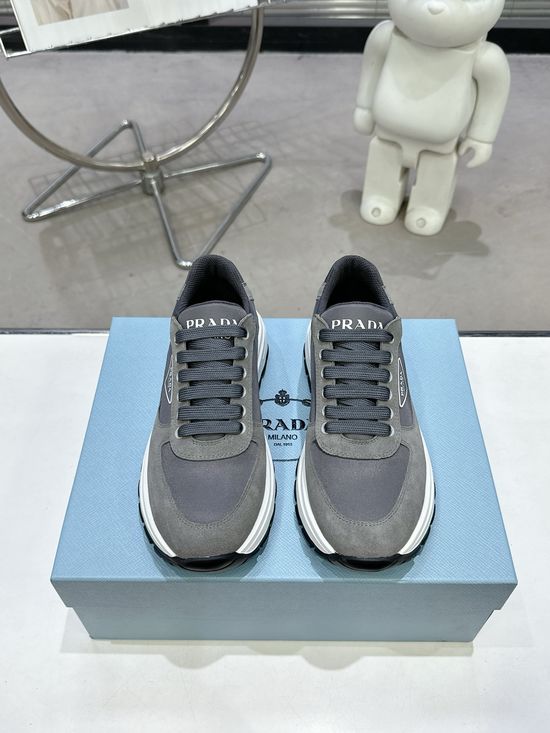 Prada Fashionable Versatile Premium Leather Casual Shoes
