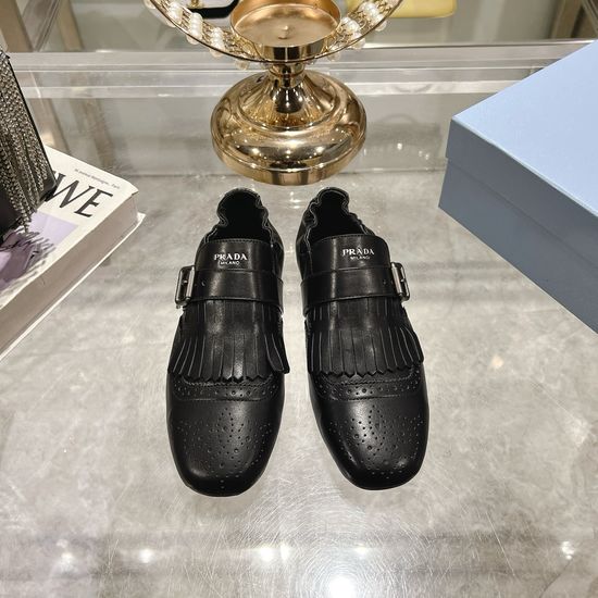 Prada Vintage Tassel Leather Loafers Classic Casual Dress Shoes