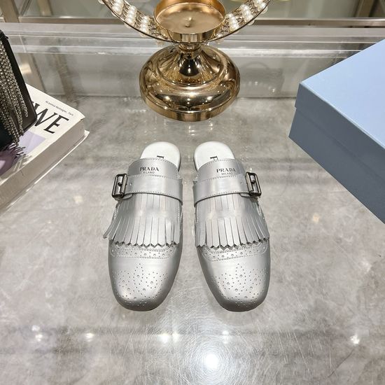 Prada Retro Tassel Leather Loafers Formal Casual Daily Footwear
