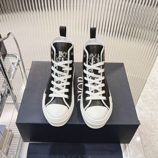 Christian Dior Premium Floral Mesh High-top Sneakers Breathable Comfort