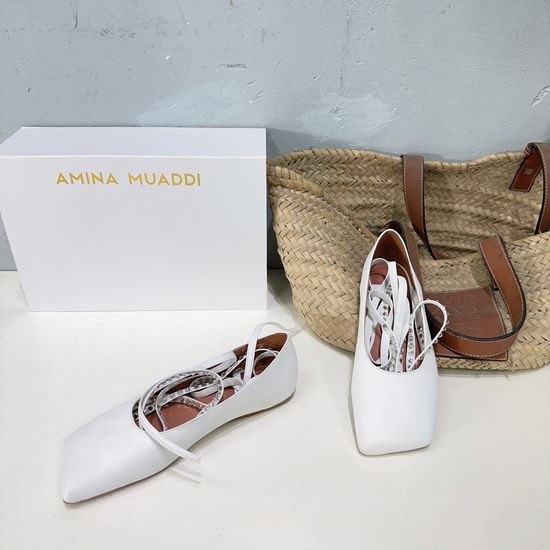 Ami Rhinestone Decor Square Toe Slip-on Elegant Flat Shoes