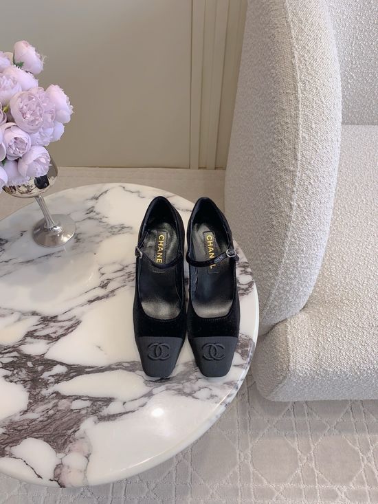 Chanel Mary Jane Shoe with Classic Emblem Decor