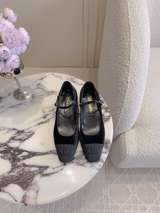Chanel Mary Jane Shoe with Classic Emblem Decor