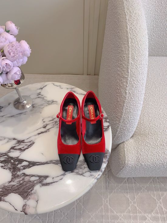 Chanel Mary Jane Shoe with Classic Emblem Decor