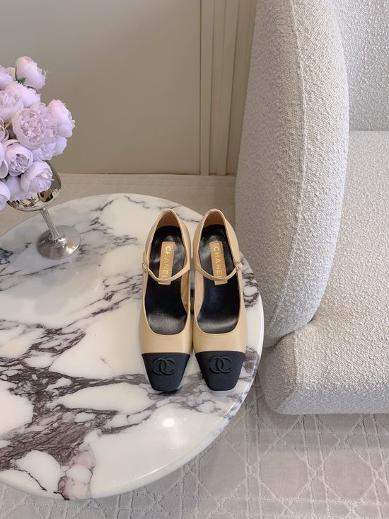 Chanel Mary Jane Shoe with Classic Emblem Decor