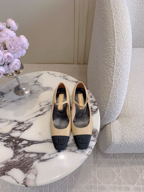 Chanel Mary Jane Shoe with Classic Emblem Decor