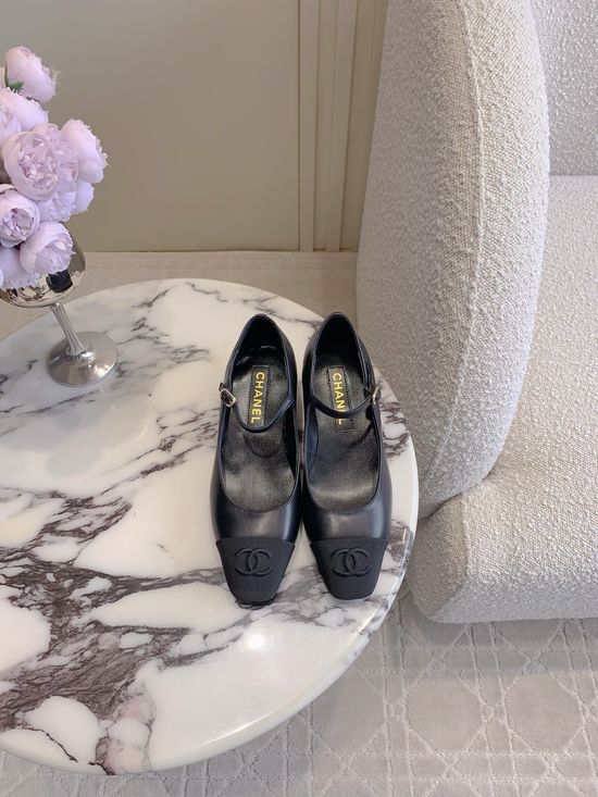 Chanel Mary Jane Shoe with Classic Emblem Decor