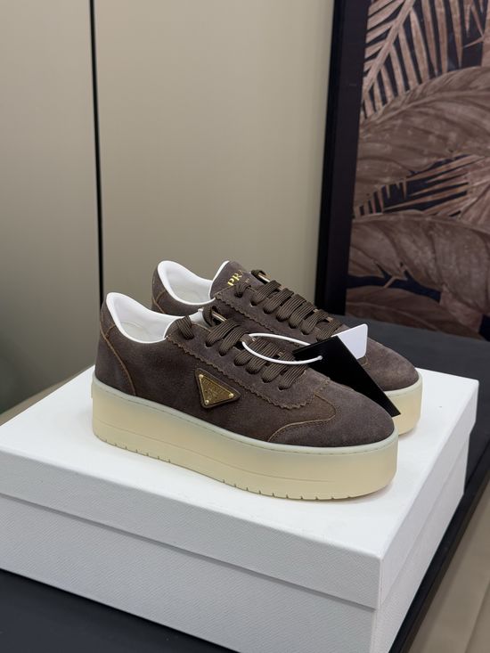 Prada Deconstructed Military-Inspired White Sneakers
