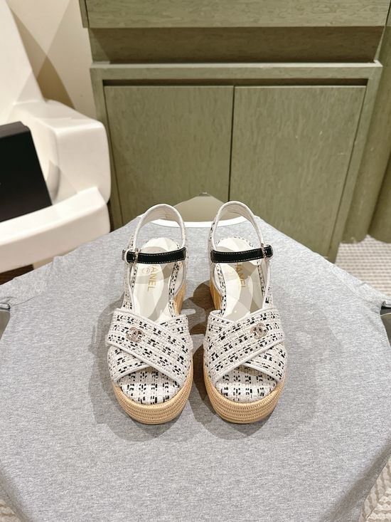 Chanel Camellia Thick Sole Genuine Leather Casual Shoes
