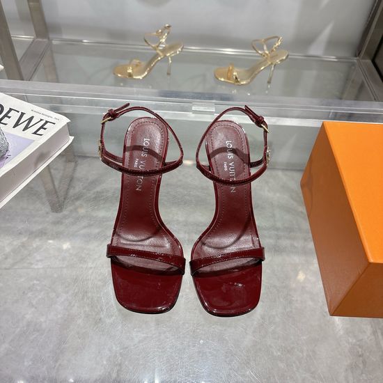 Louis Vuitton Elegant High Heel Sandals with Adjustable Buckle