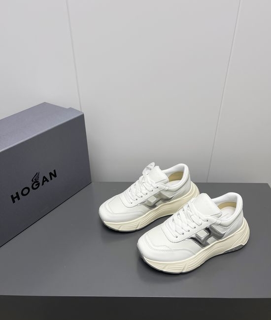 Hogan Color Block Thick Sole Comfort Casual Sneakers