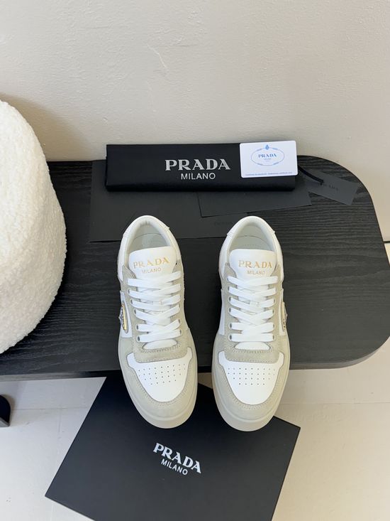 Prada Leather Casual Sneakers Comfortable Fashion Footwear