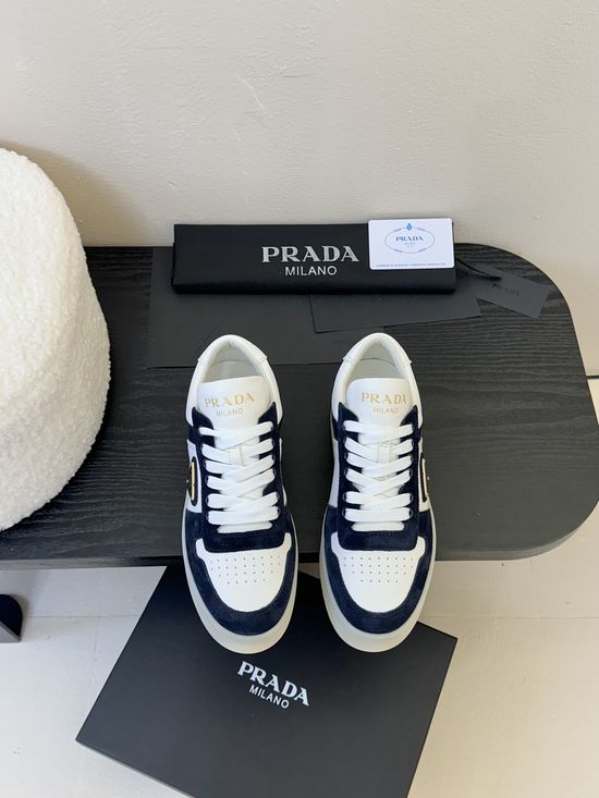 Prada Leather Casual Sneakers Comfortable Fashion Footwear