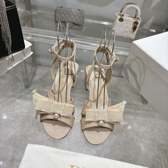 Christian Dior Chic Tassel High Heels with Pearl Logo Buckle