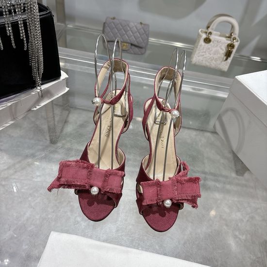 Christian Dior Chic Tassel High Heels with Pearl Logo Buckle