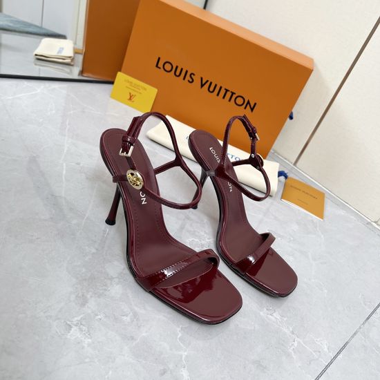 Louis Vuitton Patent Leather Strap Sandals with Premium Leather Sole