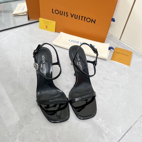 Louis Vuitton Patent Leather Strap Sandals with Premium Leather Sole