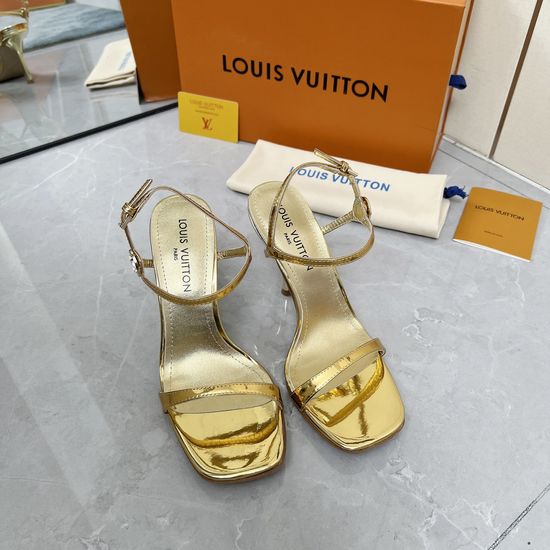 Louis Vuitton Patent Leather Strap Sandals with Premium Leather Sole