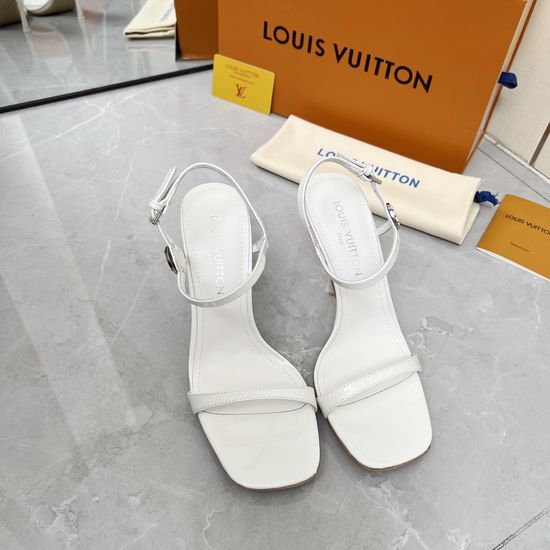 Louis Vuitton Patent Leather Strap Sandals with Premium Leather Sole