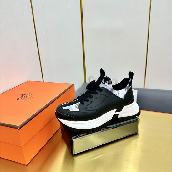 Hermes Classic Casual Sneakers Breathable Lightweight Non-slip Thick Sole Shoes