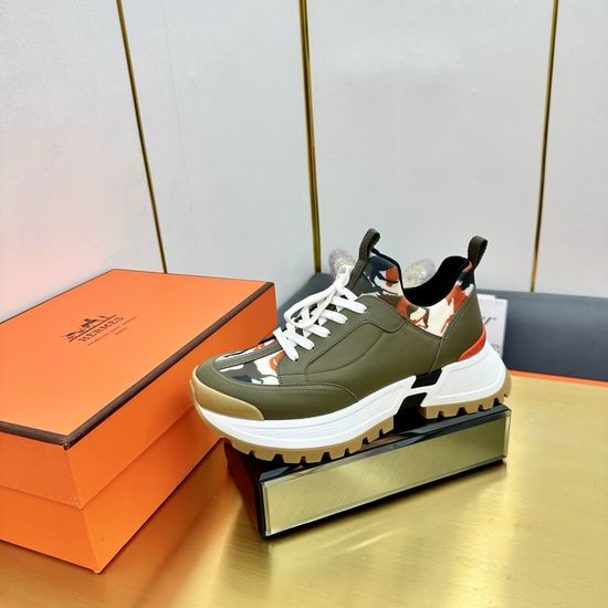 Hermes Classic Casual Sneakers Breathable Lightweight Non-slip Thick Sole Shoes