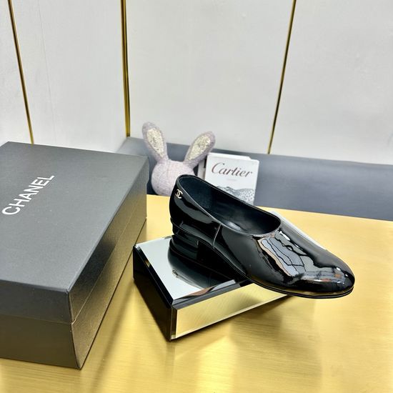 Chanel Vintage Style Leather Loafers Soft Anti Slip Sole