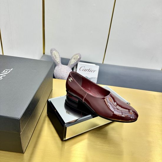 Chanel Vintage Style Leather Loafers Soft Anti Slip Sole