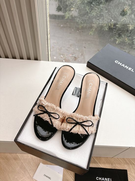 Chanel Classic Bow-detail Mary Jane Mule Shoes