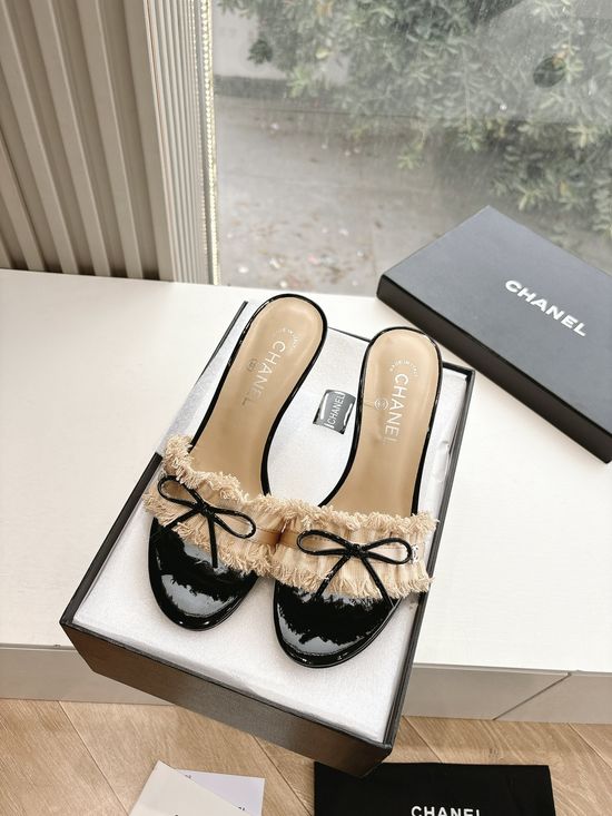 Chanel Classic Bow-detail Mary Jane Mule Shoes