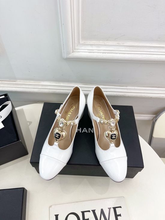 Chanel Gem Decor T-Strap Chunky Heel Mary Janes