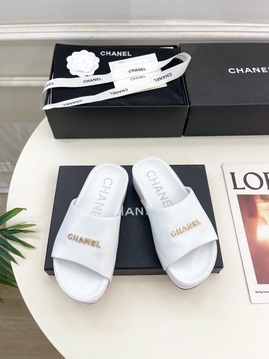 Chanel Classic Buckle Decor Thick Sole Casual Slide Sandals