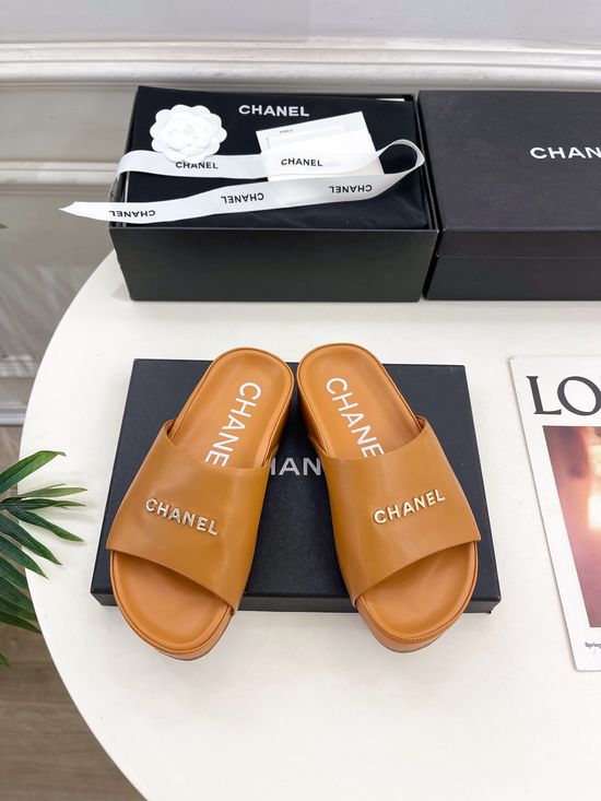 Chanel Classic Buckle Decor Thick Sole Casual Slide Sandals
