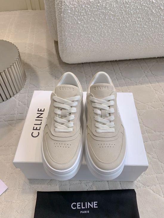 Celine Classic Color Thick Sole Casual Leather Upper Shoes
