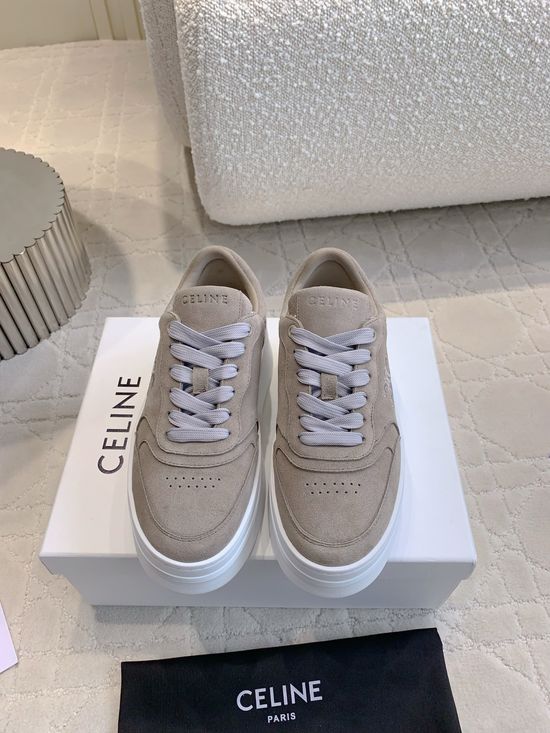 Celine Classic Color Thick Sole Casual Leather Upper Shoes