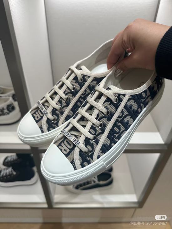 Christian Dior Embroidered Canvas Shoes with Soft Comfortable Lining