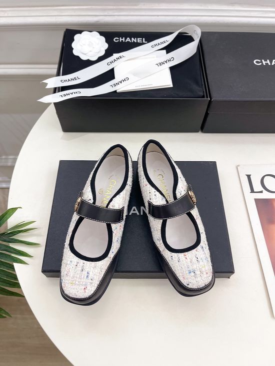 Chanel Classic Buckle Decor Round Toe Casual Mary Janes