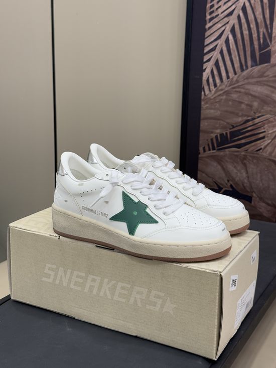 Golden Goose 6cm Elevated Ballstar Sneakers with Classic Round Toe