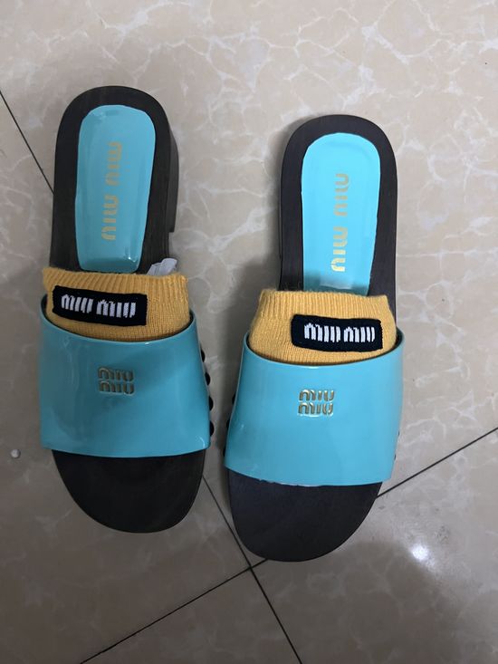Miu Miu Soft Leather Flat Sandals with Removable Details