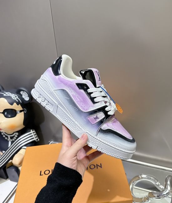 Louis Vuitton LV Genuine Leather Upper Non-slip Fashion Basketball Sneakers