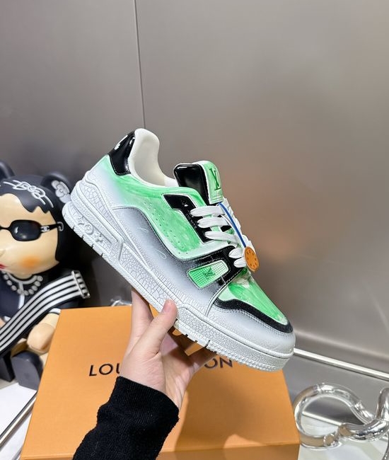 Louis Vuitton LV Genuine Leather Upper Non-slip Fashion Basketball Sneakers