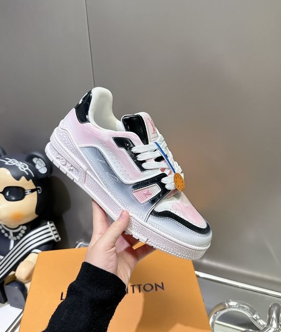 Louis Vuitton LV Genuine Leather Upper Non-slip Fashion Basketball Sneakers