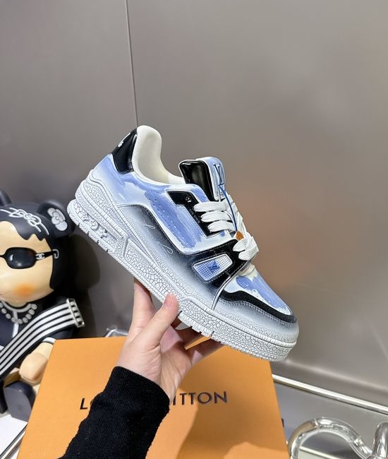 Louis Vuitton LV Genuine Leather Upper Non-slip Fashion Basketball Sneakers