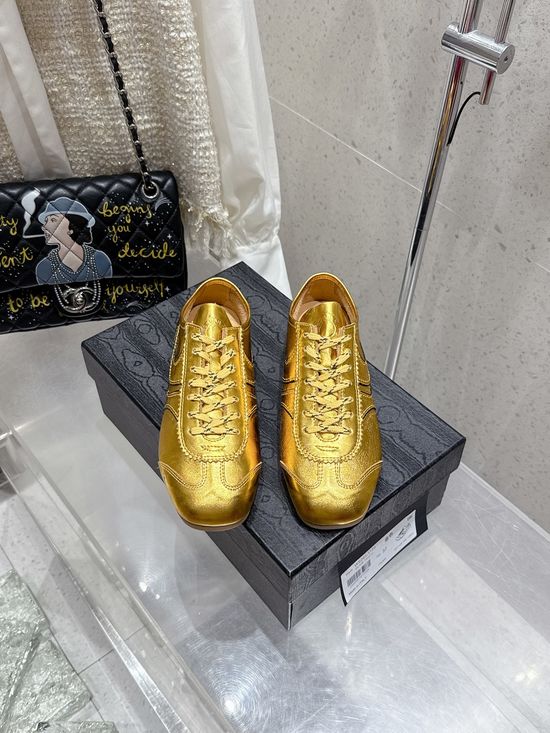 Dries Van Noten Retro Suede Leather Sneakers With Contrasting Color Accents
