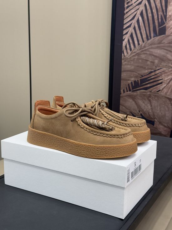 The Row Elevated Classic Platform Shoes Soft Suede Upper