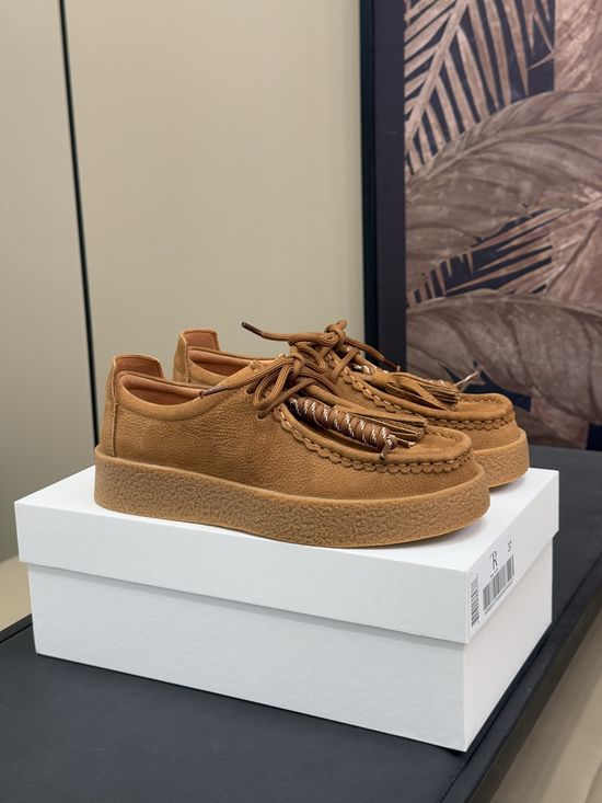 The Row Elevated Classic Platform Shoes Soft Suede Upper