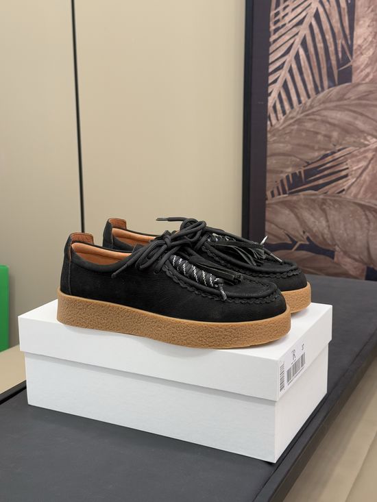 The Row Elevated Classic Platform Shoes Soft Suede Upper