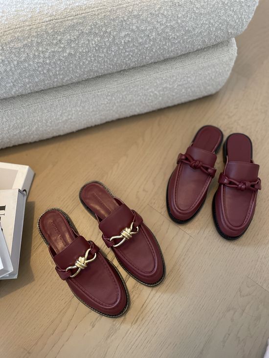Bottega Veneta Knot Decor Leather Loafers with Premium Leather Sole